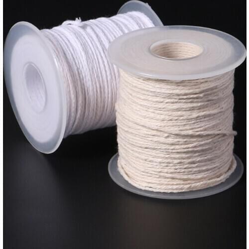 61m Cotton Braid Candle Wick Core Spool Non-smoke DIY Oil Lamps Candles Supplies
