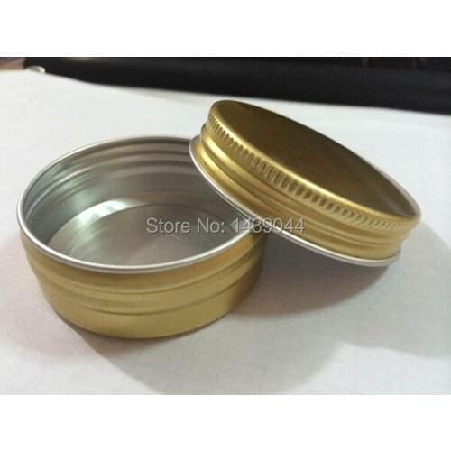 100pcs/lot 30g aluminum jar Gold Aluminum pot tins cosmetic containers cream lip balm Container
