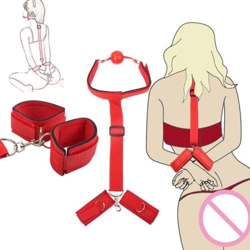 BDSM Bondage Restraint Bondage Fetish Slave Handcuffs & Ankle Cuffs Erotic Sex Toys For Women Couples Adult Games No Vibator
