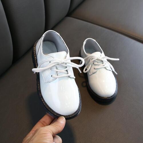 Brand childrens Leather shoes Kids Fashion shoes spring British style Boys Girls soft performance shoes