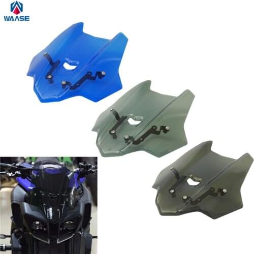 Waase For Yamaha MT-10 FZ-10 MT10 2016 2017 2018 Motorcycle Windscreen Windshield Shield Screen