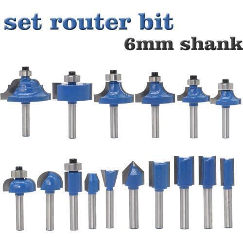 1pcs 6mm Shank wood router bit Straight end mill trimmer cleaning flush trim corner round cove box bits tools Milling Cutter