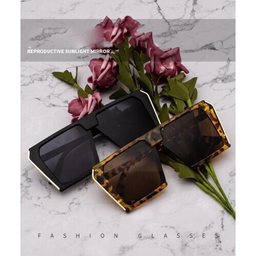Custom Logo Mirror Shades Big Half Frame Big Square Sunglasses Oversized Women Men