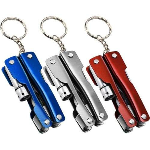 Mini Foldable Plier Multi Pliers w/ Knife Screwdriver Saw Blade LED Light Opener Multitool Camping Tool Portable Hand Tool set