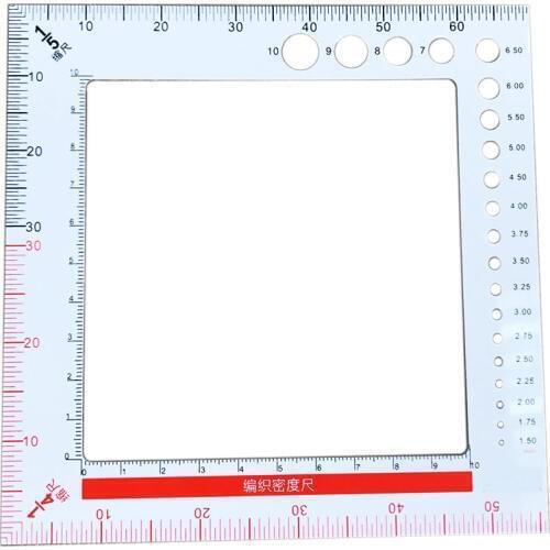 Patchwork Sweather Density Crochet Hook Needles Knit Weave Test Ruler Seam Sewing Multifunction Diy Hand Knitting Count Tools