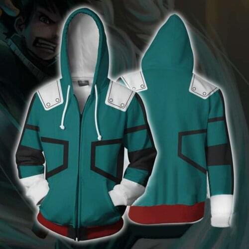 My Hero Academia Deku Izuku Midoriya Cosplay Costume Hoodies Coat Anime Boku No Hero Academia Sweatshirts