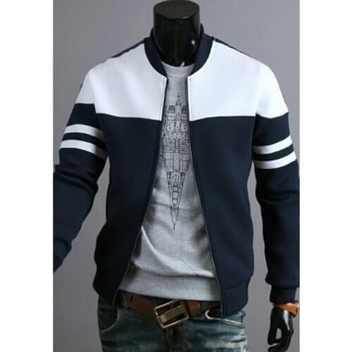 Man Sport Jacket Sportwear Men Golf Jackets Coat Striped Patchwork Slim Fit Jacket Plus Size M-4XL Running Jackets For Male