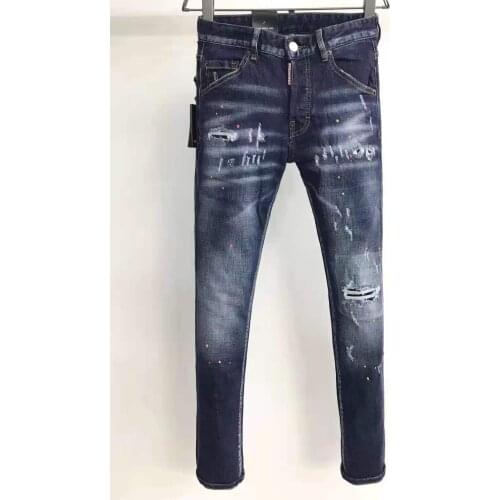 Men Jeans Pencil Pants Motorcycle Party Casual Trousers Street Clothing 2021 Denim Man Clothin 9813