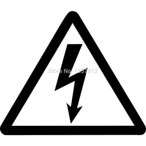 Hot Sale High Voltage Symbol Car Window Sticker For Truck Bumper Auto SUV Door Kayak Vinyl Decal 8 Colors