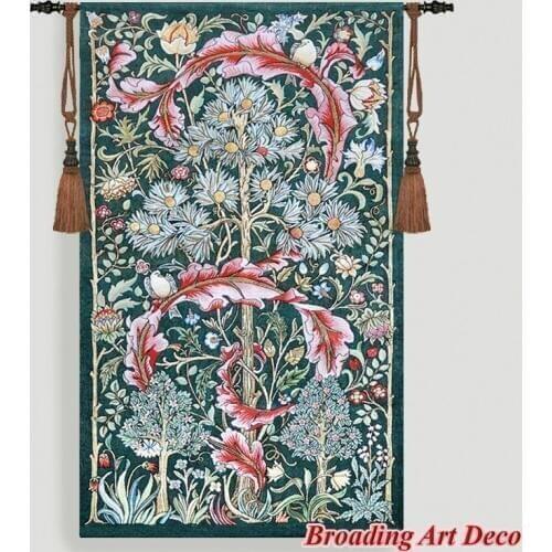 William Morris Summer Quince Tapestry Wall Hanging Jacquard Weave Gobelin Home Textile Decoration Cotton 100% Big Size 140x86cm