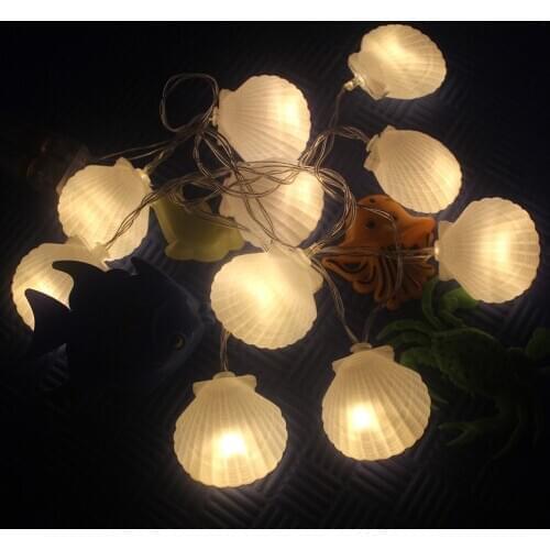 New Arrival Sea Shell LED String Light Christmas Tree Party BBQ Wedding Garland holiday Photo DIY Props Home Decor Birthday Gift