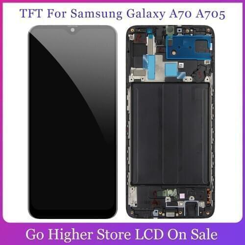 TFT For Samsung Galaxy A70 A705 Lcd A705F SM-A705F LCD Display + Touch Screen Digitizer Assembly With Frame