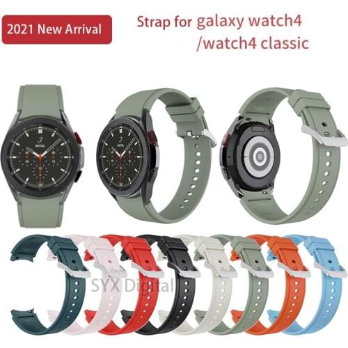 20mm Silicone Strap For Samsung Galaxy Watch 4 40mm 44MM / Samsung Galaxy 4 Classic 42mm 46mm Original Smart WatchBand Bracelet