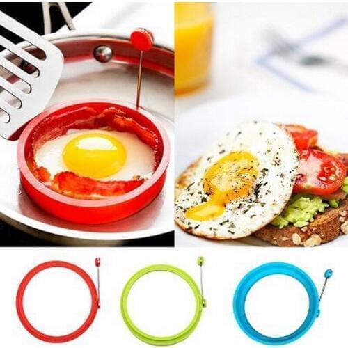 Silicone Fried Egg Pancake Ring Omelette Fried Egg Round Shaper Eggs Mould for Cooking Breakfast Frying Pan Oven Kitchen