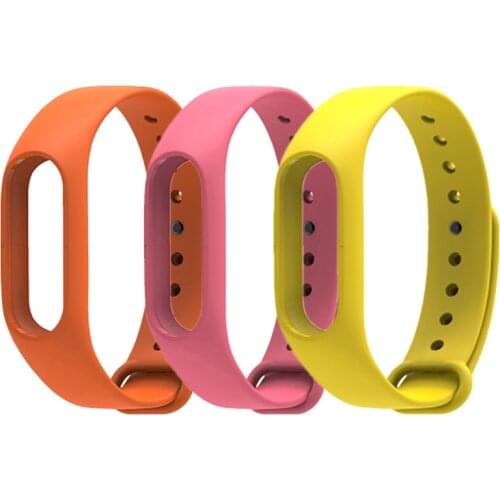 Replacement Silicone Anti-fading Wrist Strap For Xiaomi Miband 2 Colorful Watchband Original Wristbands Smart Watch For Miband 2