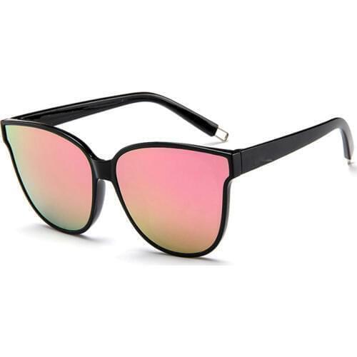 Trendy Pink Cat Eye Sunglasses Women 2018 New Trending Styles Glasses Women Mirror Fashion Women Shades Driving Glasses AABO01