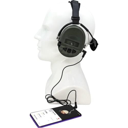 Tactical Headphone Hearing Protection Noise Reduction MSASORDIN IPSC Headset TCI Liberator II Neckband Shooting Headset