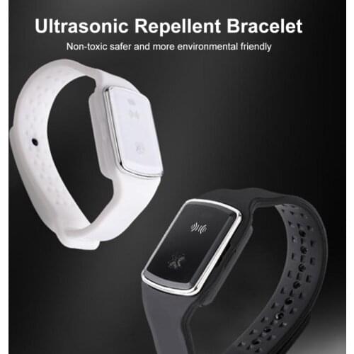 Ultrasonic Mosquito Repellent Watch USB Rechargeable Waterproof Anti-Insect Mosquito Bracelet Wrist Band Bugs Repeller Outdoor