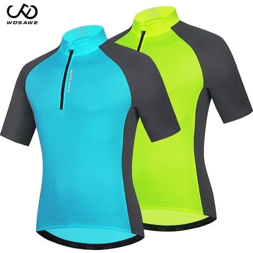 WOSAWE Summer Breathable Cycling Jerseys Windprood Quick-dry MTB Bike ciclismo Short Sleeve Sports Perspiration Sweatshirt