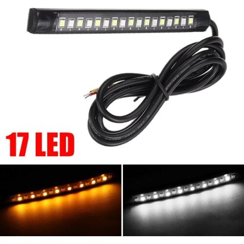 1pc High Flexible Motorcycle SMD LED Strip Clean Look Fork Turn Signal Indicator Light Day-time Running Lamp Styling Tools