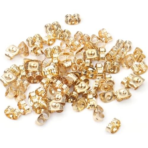 ASON 1000pcs Silver Color Earring Back Plug Earring Setting Base for Ear Stud Jewelry Accessories DIY Jewellery Making Supplies
