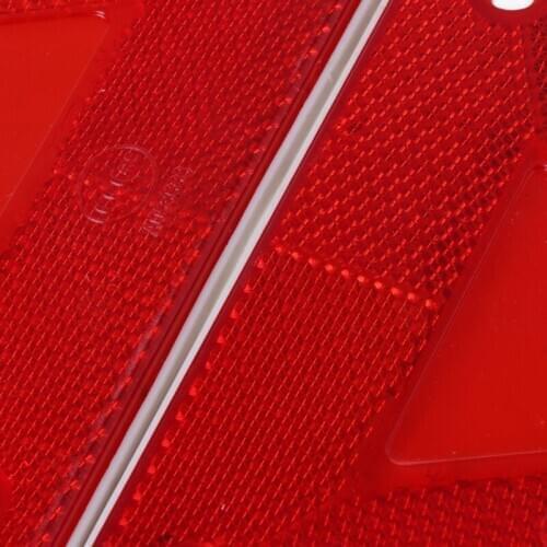 2 Pcs Triangle Warning Reflector Alerts Safety Plate Rear Light Trailer Fire Truck Car