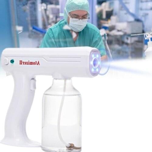 800ML Atomizing Disinfection Blue Light Nano Steam Gun Hair Spray Machine Ultra Fine Aerosol Water Mist Trigger Sprayer