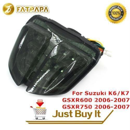 Motorcycle Accessories Rear tail light LED Rear Brake Turn Signal Tail Light Taillights Fit For Suzuki GSXR600/750 K6 K7 06-07