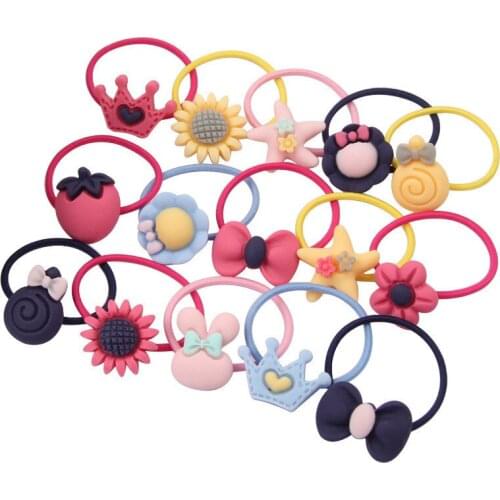 Girls' Flower Hair Accessories Gift Box Childrens Headband Colored Elastic Headband Nylon Hair Rope New Style Headband 40pcs/Lo