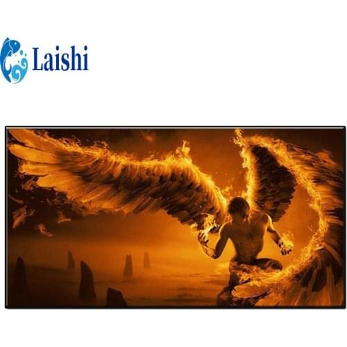 DIY Diamond Painting Male angel, flame Full Square round Diamond Embroidery Rhinestone Cross Stitch Mosaic Home Decor Gift