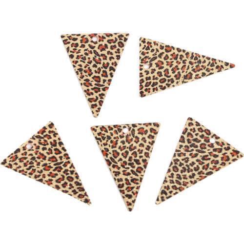 Bohemia Vintage copper charm Leopard triangle geometry Pendant For women DIY earring Bracelets jewelry Accessories new, 10 PCs