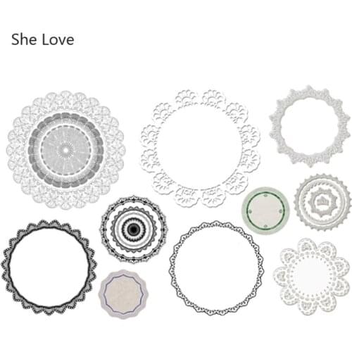 Chzimade 10Pcs/lot Vintage Round Lace Flower Vellum Paper Stickers For Diy Card Making Scrapbooking Happy Planner Paper Crafts