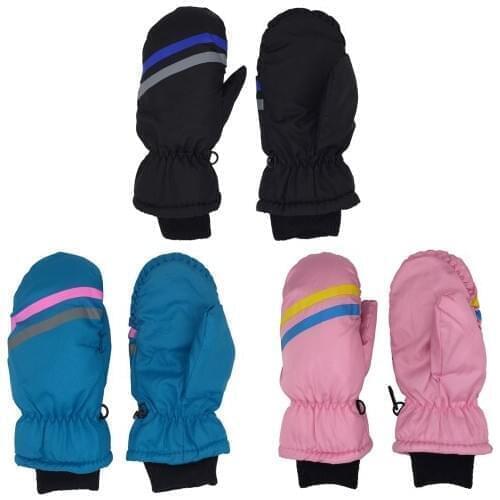 Children Winter Warm Ski Gloves Boys Girls Kids Sports Waterproof Windproof Non-slip Snow Mittens Extended Wrist Skiing Gloves