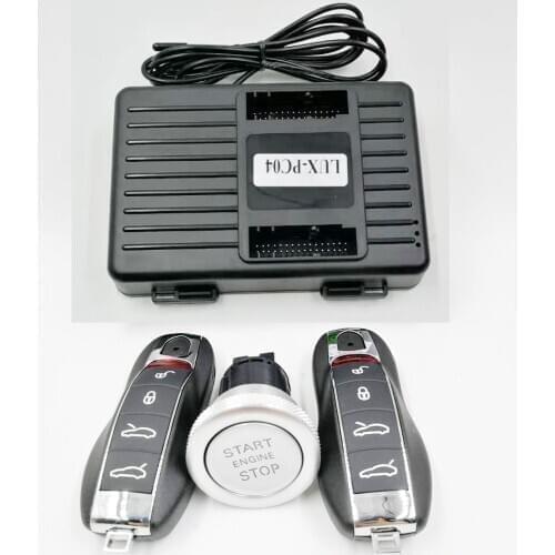 For Porsche Cayenne Year 2006-2010 add push button start stop system PKE Keyless Entry System and remote start system