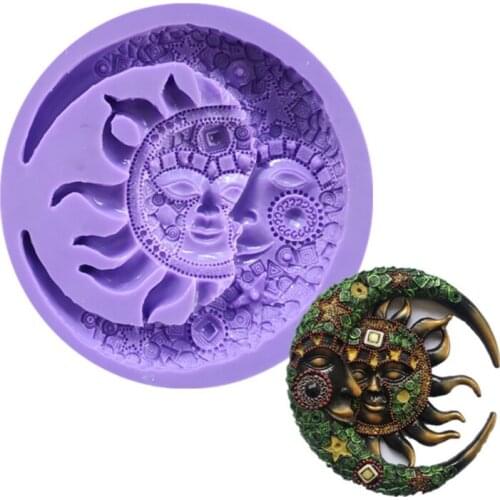 European Style Moon Sun Mold Jewelry Epoxy Resin Casting Jewelry Tool Making Resin Diy Craft Home Decoration