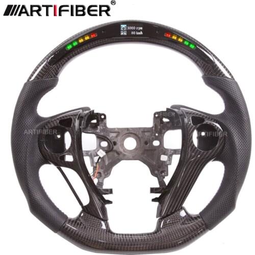 Race display 100% Real Carbon Fiber LED Steering Wheel for Honda Accord
