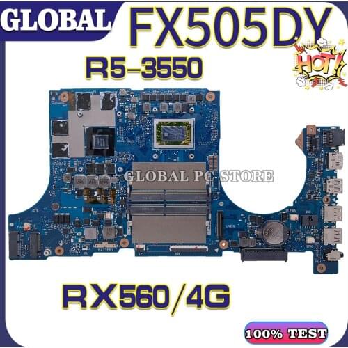 KEFU Motherboards FX505D Laptop motherboard for ASUS FX95D FX505D FX505DY FX505DU 100% TEST original mainboard AMD Ryzen R5-3550