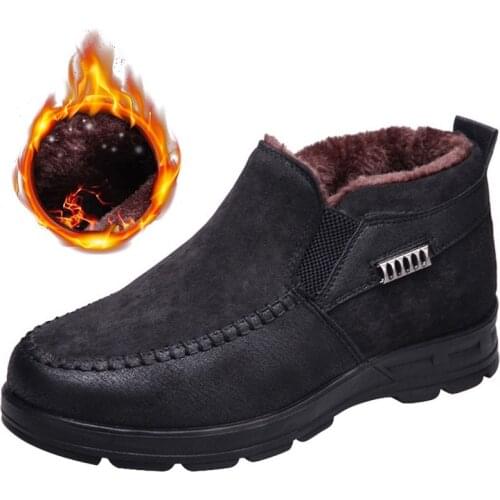 2020 New Winter Boots Men Winter Shoes Warm Plush Fur Snow Boots Male Ankle Boots Mens Winter Boots