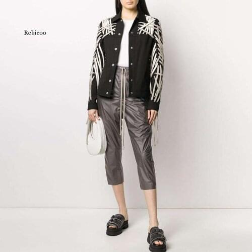 Autumn New Fashion Jacket Dark Three-Dimensional Straps Single-Breasted Design Contrast Jacket