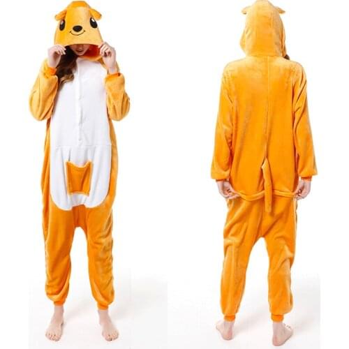 Boys Girls Kangaroo Totoro Animal Pajamas Panda Cartoon Onesies Kids Pijama Winter Children Pyjamas Sleepwear Overalls Homewear