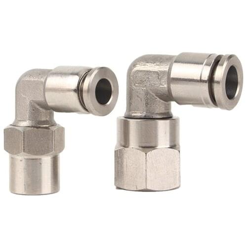 PLF304 stainless steel pneumatic quick coupling 1/8 1/4 3/8 1/2 BSP internal thread air hose elbow metal quick coupling