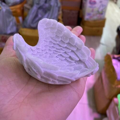 Crystal Ball Stand Resin Buddha feather shape Stands sphere Base for Display 40-60mm ball