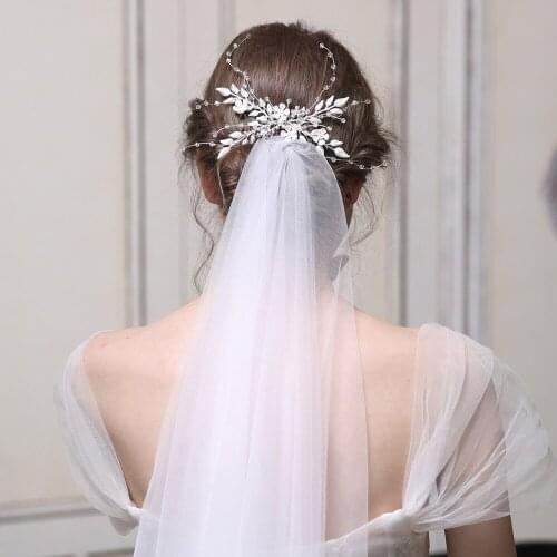 Silver Color Flower Hair Comb Bridal Hair Accessories Wedding Headpiece Rhinestone Women Accessories Bride Tiara Hair Jewelry