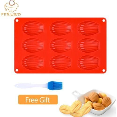 Silicone Mini Cake Mould/Molds Madeleine Pan/Tin Tray Madeleine Cookie Pans Baking Tray 9/20 Cavity Mini Cake Pan Biscuit 495