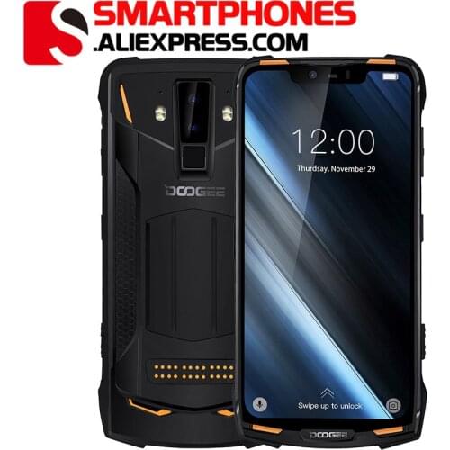 Doogee S90C Android 9.0 Smartphone 6.18" FHD+ 5050mAh 4GB+64GB Face Unlock Fingerprint Mobile Phone OTG NFC Wireless Charging