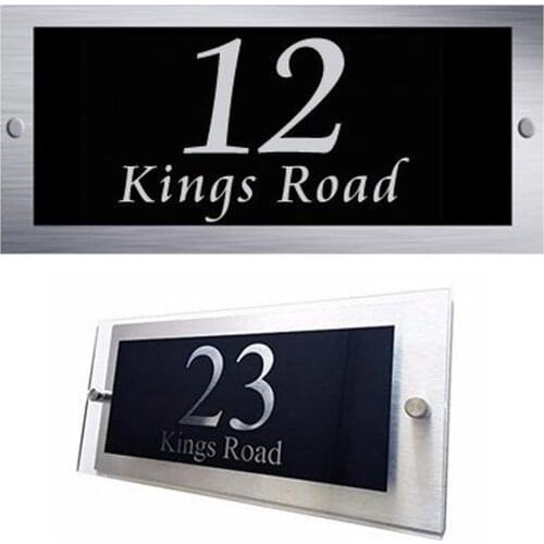Customised Designer House Number Plaque 300x140mm