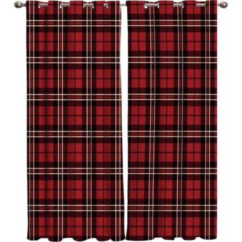 Traditional Scottish Plaid Curtains For Window Treatment Blinds Drapes Window Curtains For Living Room Bedroom Blinds