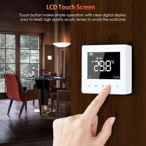 Smart Thermostat Temperature Controller Center&Receiver Gas Boiler Heating Thermal Actuator Motorized Valve Weekly Circulation