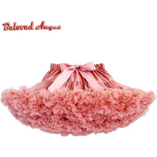 Girls Tutu Skirt Fashion Summer Tutu Solid Pettiskirt With Lace Designed Holiday Birthday Performance Clothing for 0-16 Years