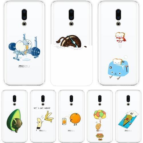 Back Cover For Meizu 15 Lite 16 Plus 16th 16x Funny Avocado Banana Soft Silicone Phone Case For Meizu U10 U20 Pro 6 7 Plus Case